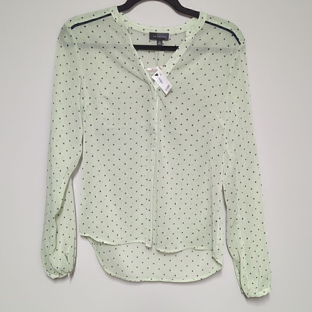The Limited Green Blouse NWT